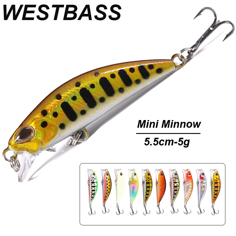Fishing Lure Swimbait - WESTBASS 1PX Micro Minnow Lure 55มม.-5G
