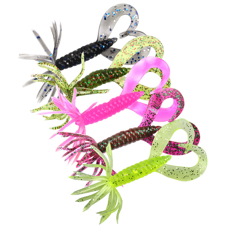 Fishing Lure Buzzbait - เหยื่อตกปลาแบบนิ่มรูปทรงร่ม 6.5 ซม./1.8 กรัม เหยื่อปลอมแบบหางคู่ หัวจิ๊กเบซ