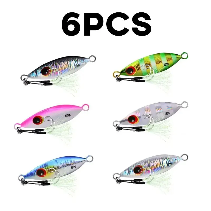 Fishing Lure Buzzbait - Inchiku โลหะ Jig ช้อน Lure 6pcs