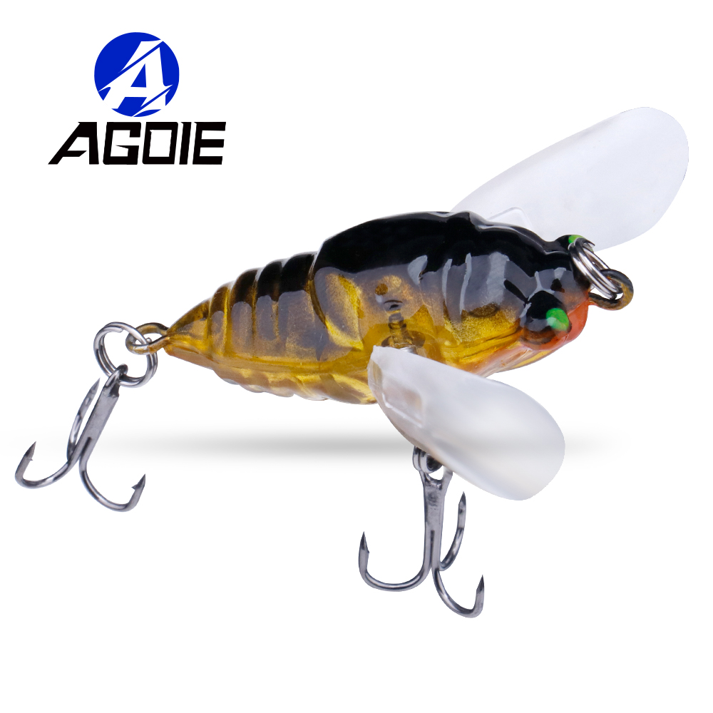 Fishing Lure Swimbait - Agoie 6.5g 5cm Topwater เหยื่อปลอม, เหยื่อปลอมมีปีกเหยื่อล่อปลาเข้มเรืองแสงเหมือนจริง
