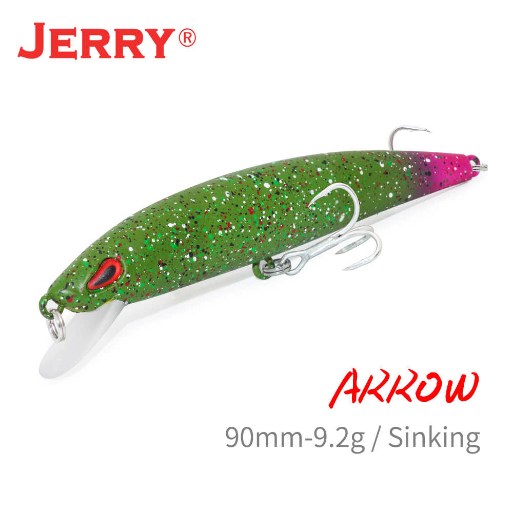 Fishing Lure Jerkbait - Jerry Arrow Sinking หล่อ Trolling Minnow