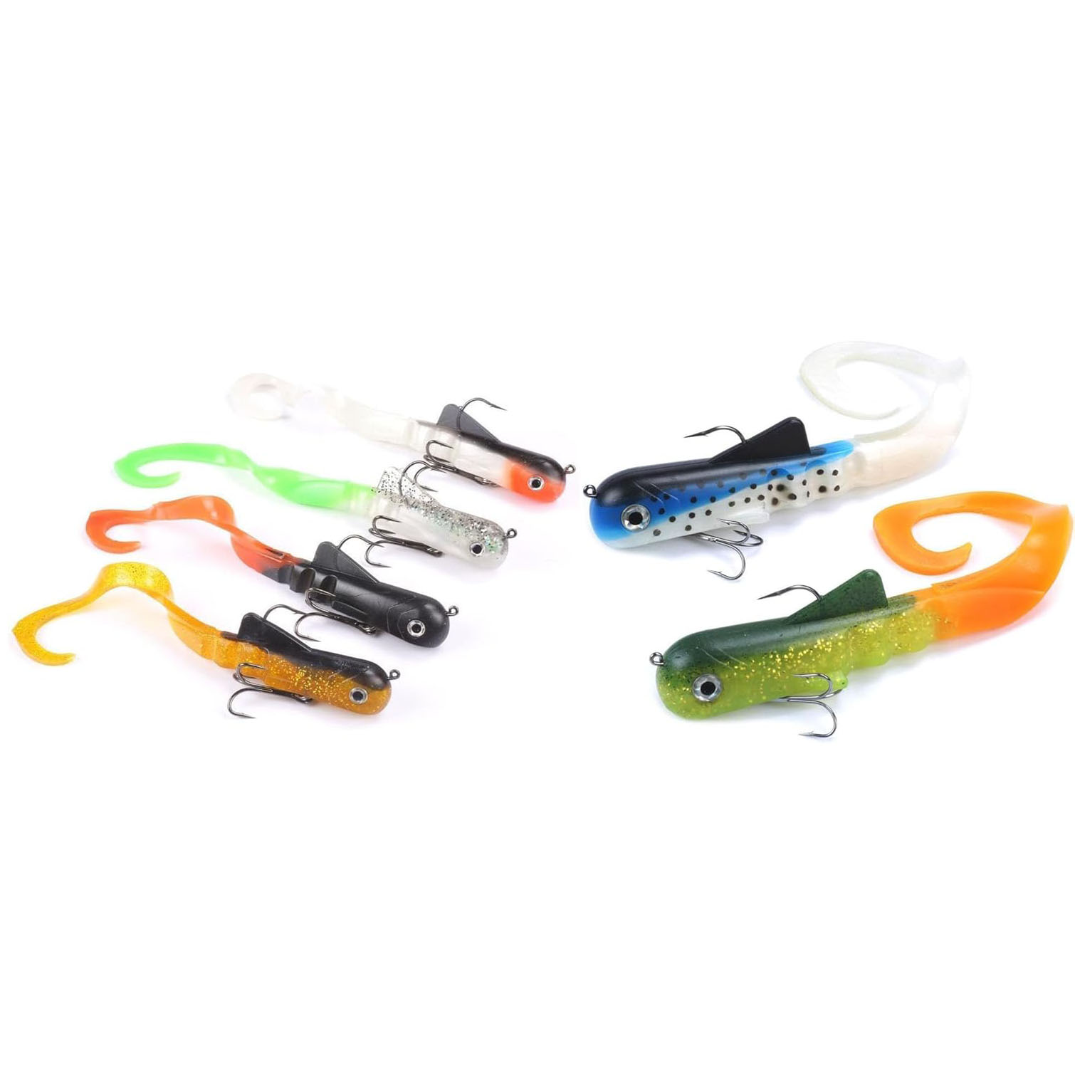 Fishing Lure Soft Plastic - 6ชิ้น/ล็อต Pike Musky Dawg ตกปลาเหยื่อล่อ Zabder