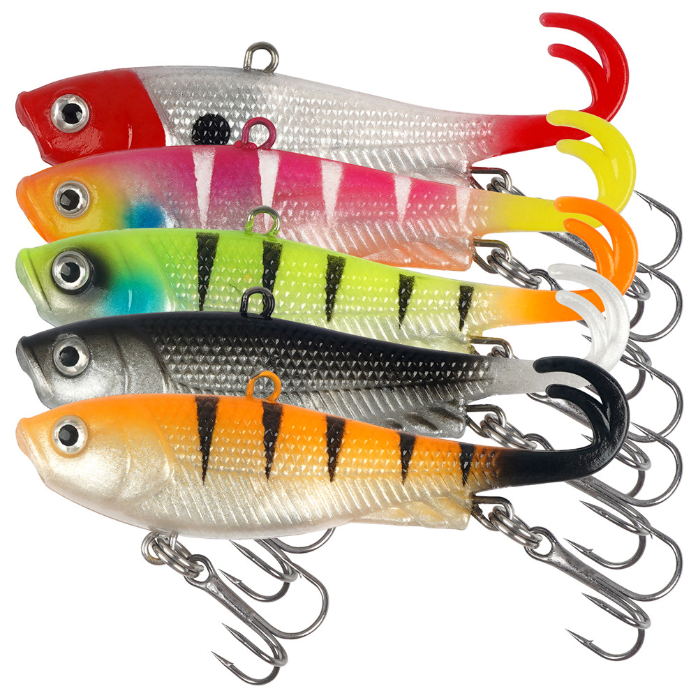 Fishing Lure Swimbait - เหยื่อตกปลาแบบจิ๊กเฮดพร้อมใช้ 5 ชิ้น น้ำหนัก 12 กรัม