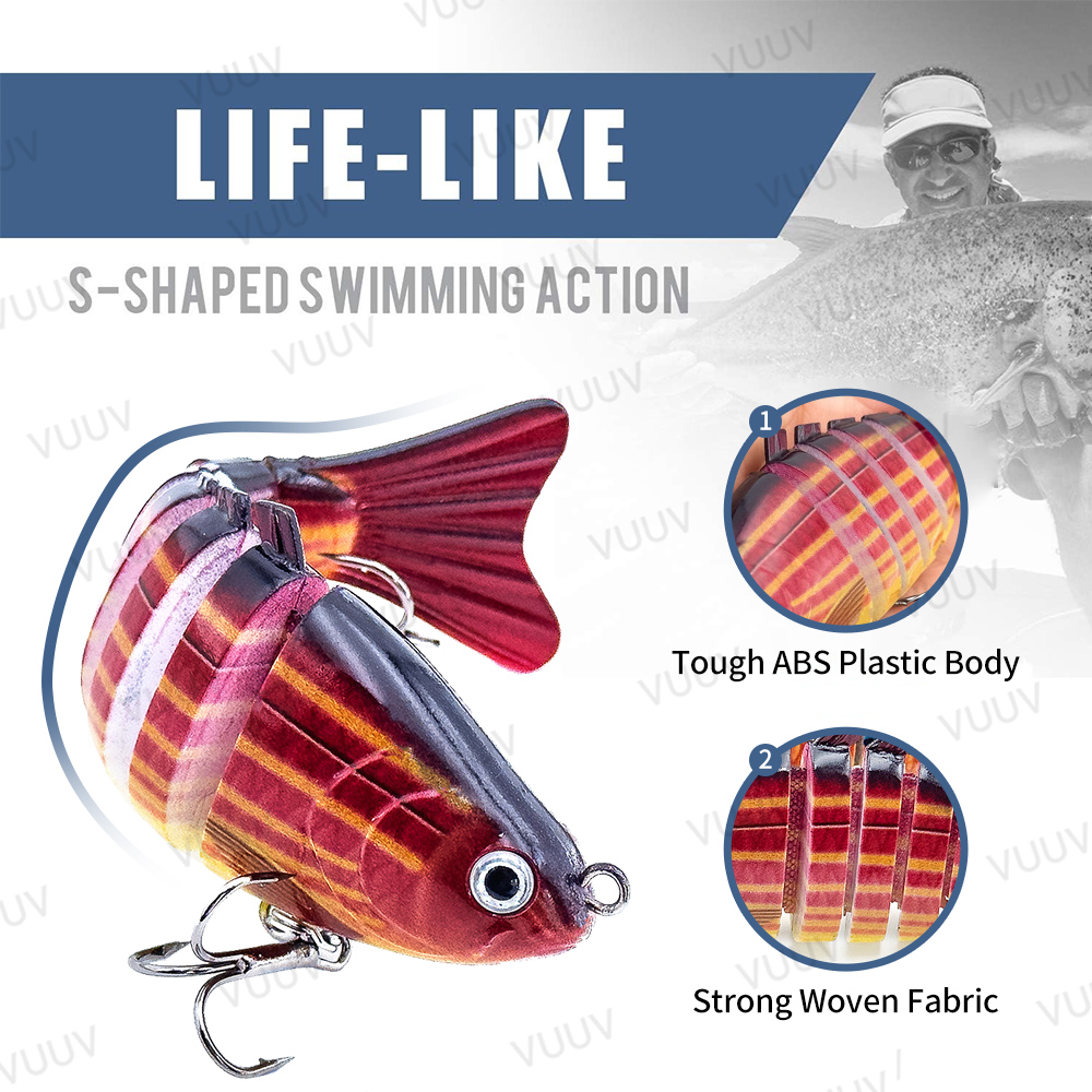 เหยื่อตกปลาแบบหลายข้อต่อ 10 ชิ - Fishing Lure Swimbait บทวิจารณ์และราคา