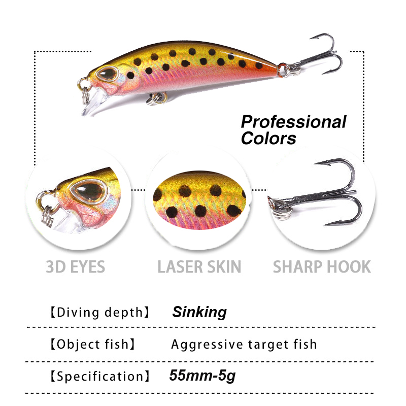 WESTBASS 1PX Micro Minnow Lure - Fishing Lure Swimbait บทวิจารณ์และราคา