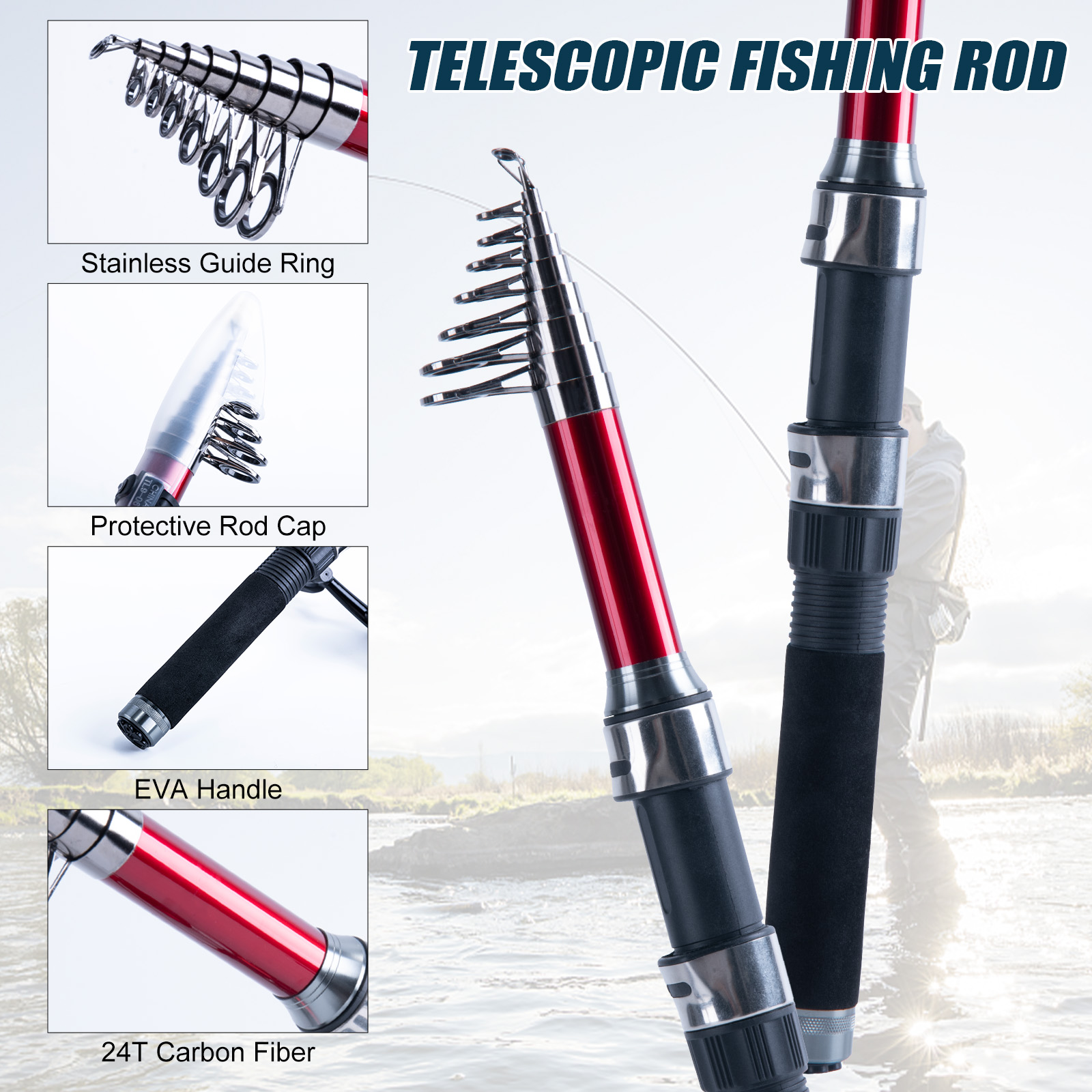ชุดคันเบ็ดและรอกตกปลาแบบยืดหดไ - Fishing Lure Making Kit บทวิจารณ์และราคา