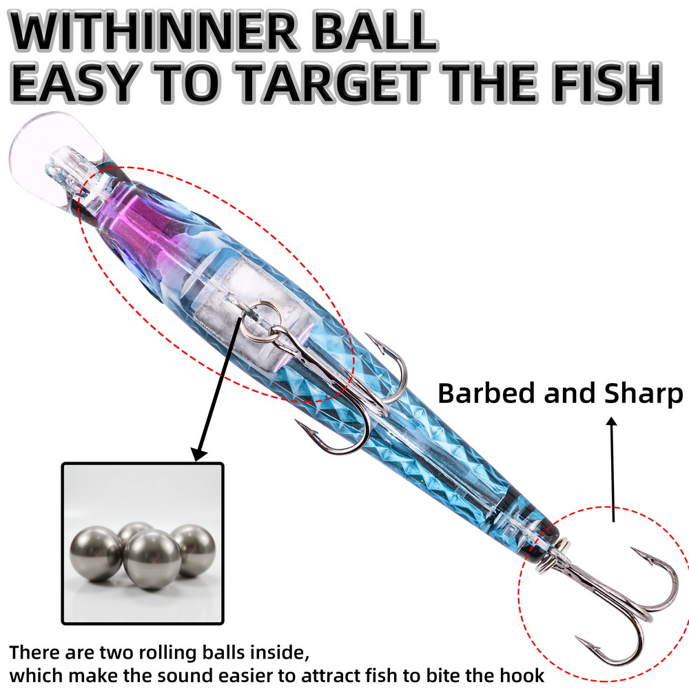 เหยื่อตกปลาเลเซอร์ 1 ชิ้น ขนาด - Fishing Lure Crankbait บทวิจารณ์และราคา