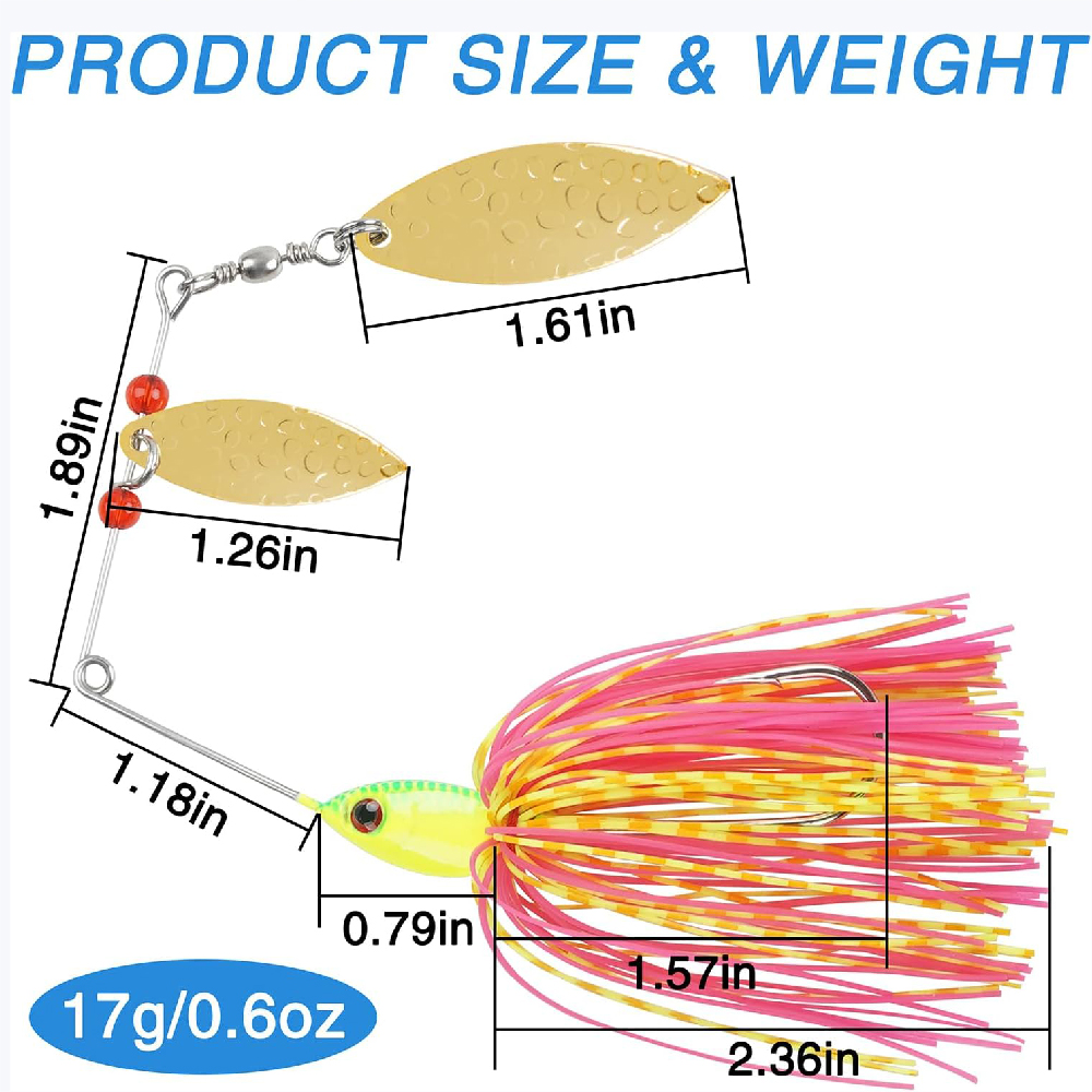 เหยื่อตกปลาแบบสปินเนอร์เบท 6 ช - Fishing Lure Buzzbait บทวิจารณ์และราคา