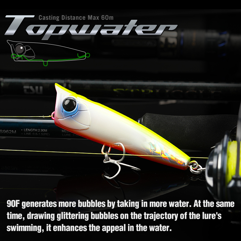TSURINOYA 90มม.23G Popper Fish - Fishing Lure Popper บทวิจารณ์และราคา