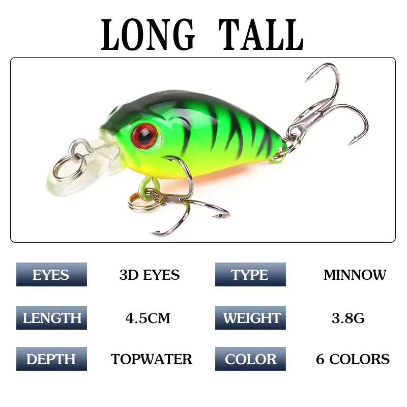 4.5 ซม.4g 1pcs MINI Minnow Fis - Fishing Lure Crankbait บทวิจารณ์และราคา