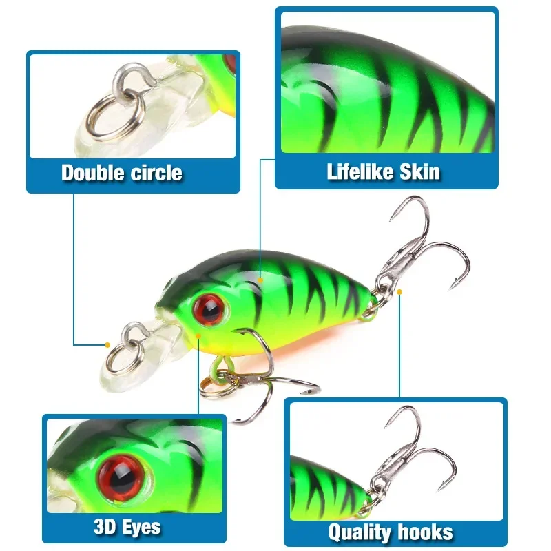 4.5 ซม.4g 1pcs MINI Minnow Fis - Fishing Lure Crankbait บทวิจารณ์และราคา