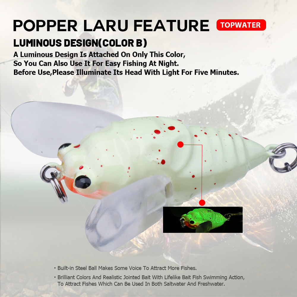 Agoie 6.5g 5cm Topwater เหยื่อ - Fishing Lure Swimbait บทวิจารณ์และราคา
