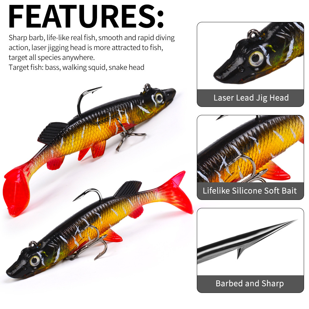 เหยื่อปลอมแบบ T-Tail Swimbaits - Fishing Lure Swimbait บทวิจารณ์และราคา