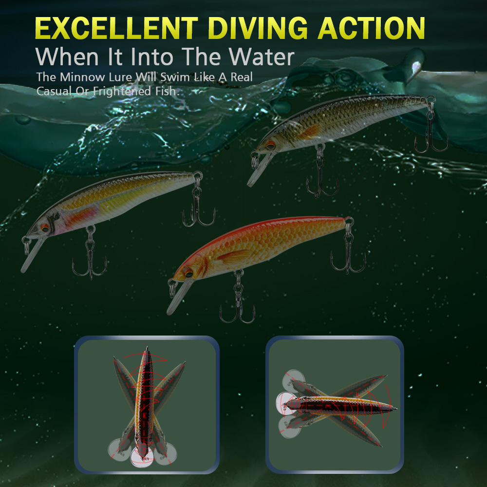 GOBASS Jerkbait การล่าสัตว์ตกป - Fishing Lure Jerkbait บทวิจารณ์และราคา