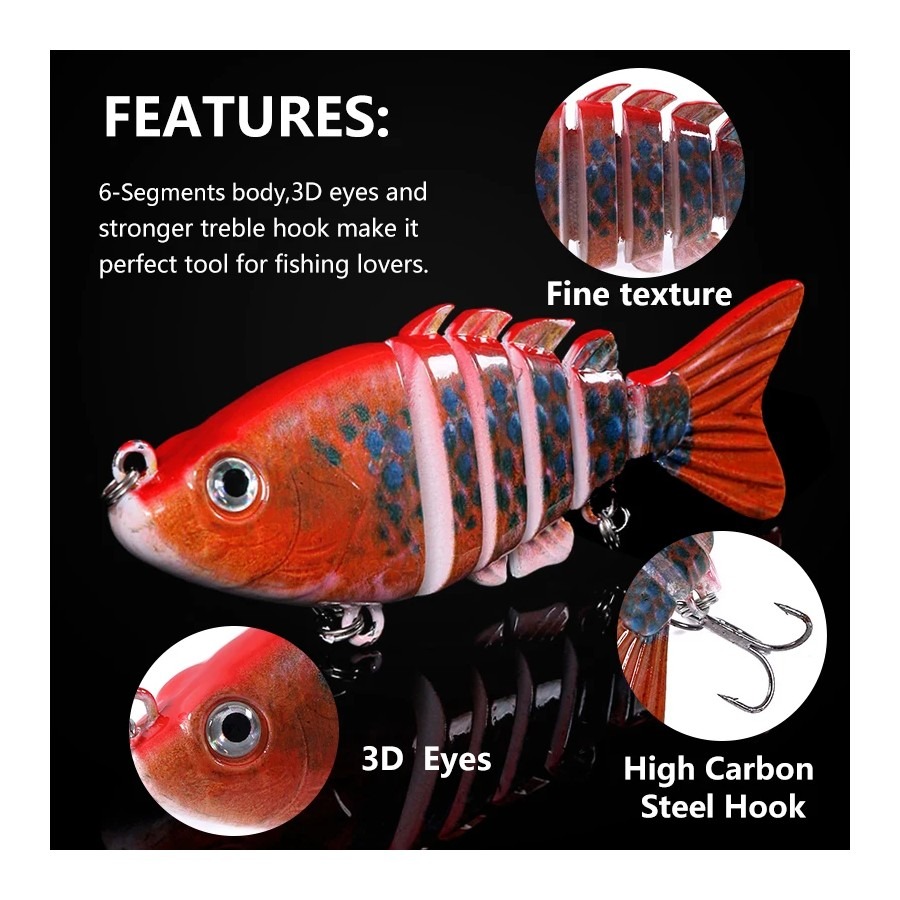 เหยื่อตกปลาแบบสมจริง 1 ชิ้น ขน - Fishing Lure Swimbait บทวิจารณ์และราคา