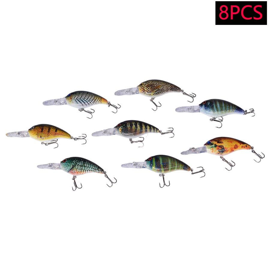 เหยื่อปลอมแบบจิ๊กเบท 8 ชิ้น ทำ - Fishing Lure Crankbait บทวิจารณ์และราคา