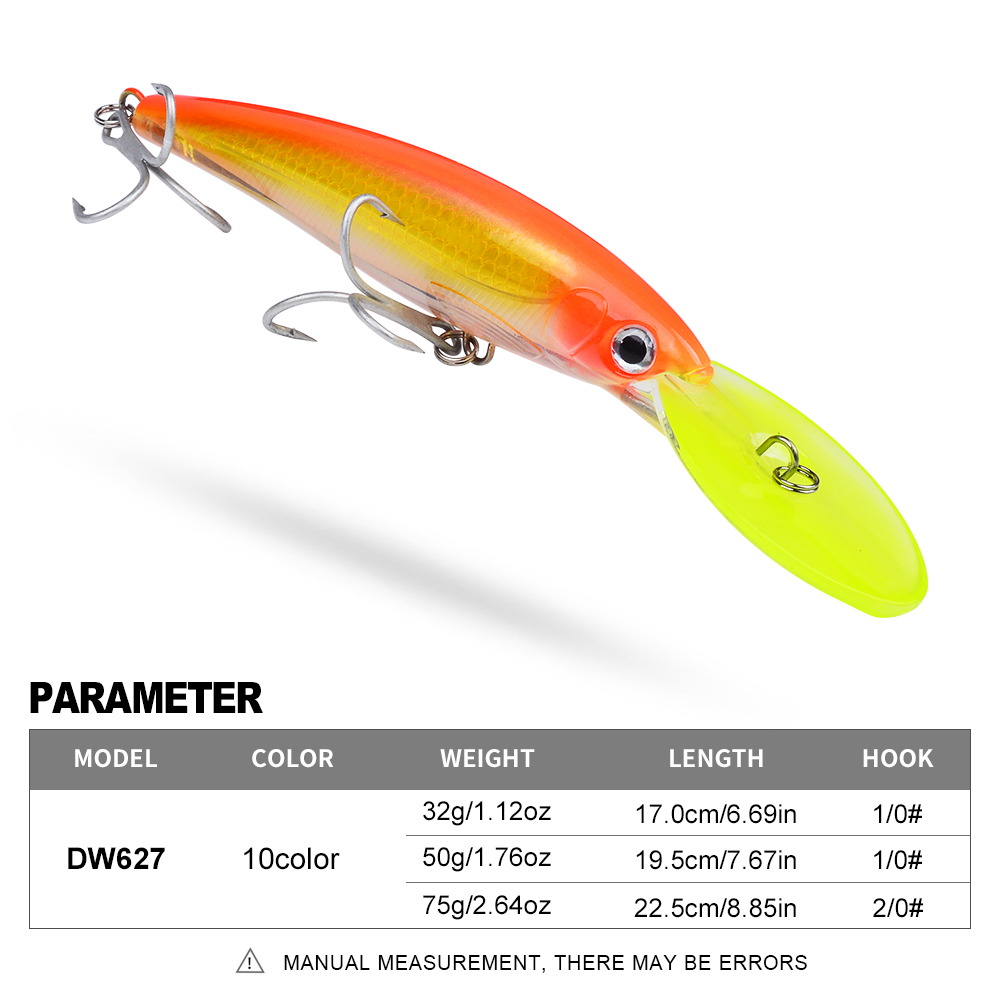 เหยื่อปลอมแบบจมน้ำขนาดใหญ่ 1 ช - Fishing Lure Topwater บทวิจารณ์และราคา