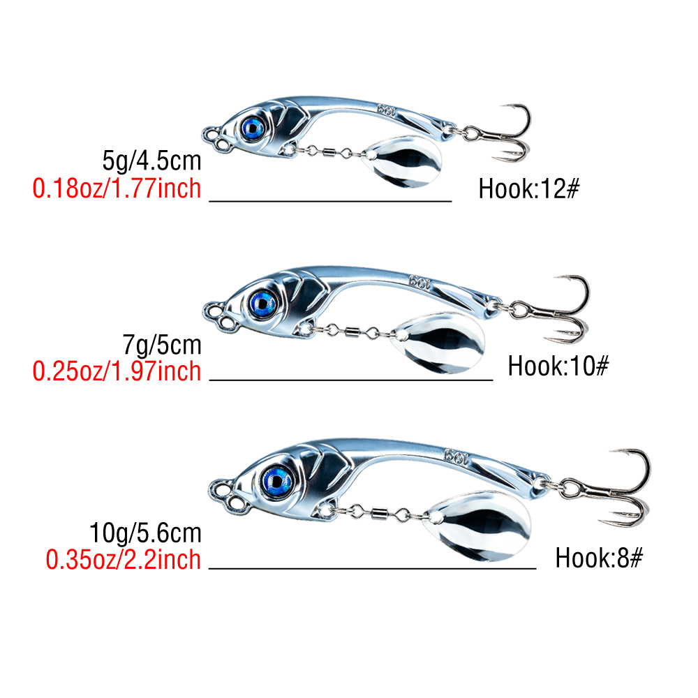 เหยื่อตกปลาโลหะแบบ VIB 10 ชิ้น - Fishing Lure Spinnerbait บทวิจารณ์และราคา