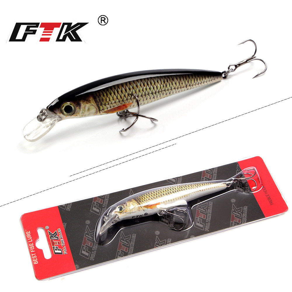 FTK 1Pc Minnow ตกปลา Lure เลเซ - Fishing Lure Crankbait บทวิจารณ์และราคา