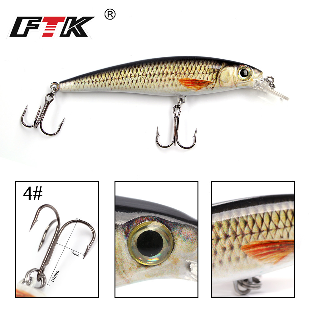 FTK 1Pc Minnow ตกปลา Lure เลเซ - Fishing Lure Crankbait บทวิจารณ์และราคา