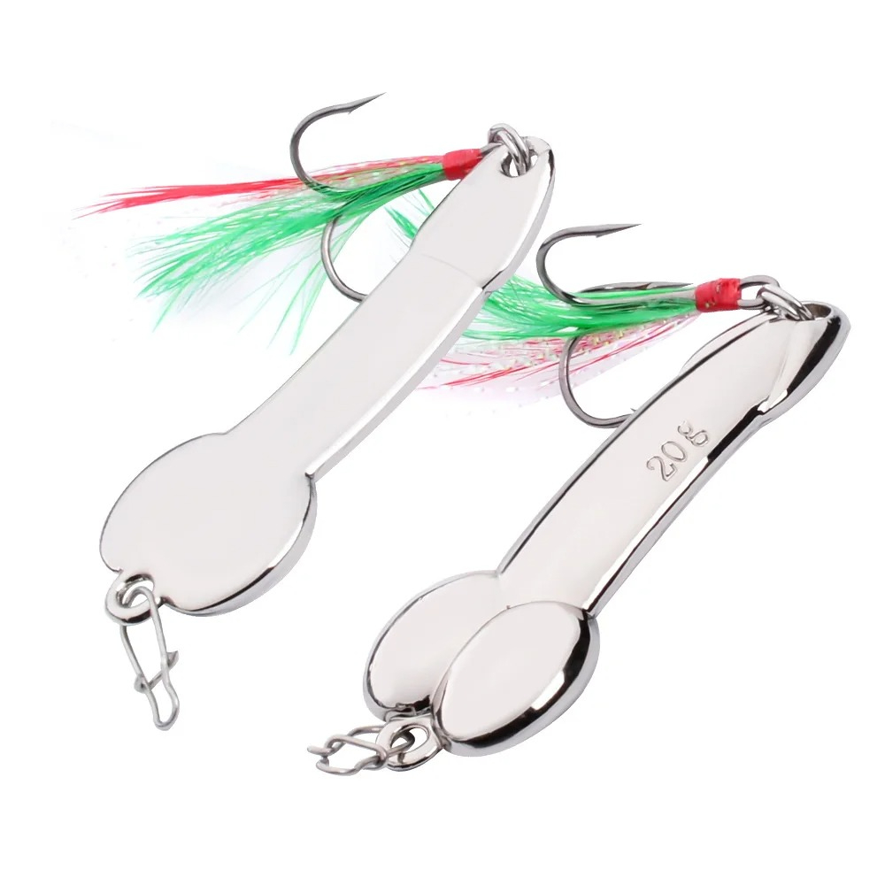 ช้อนโลหะรูปร่างอวัยวะเพศชายเหย - Fishing Lure Spoon บทวิจารณ์และราคา
