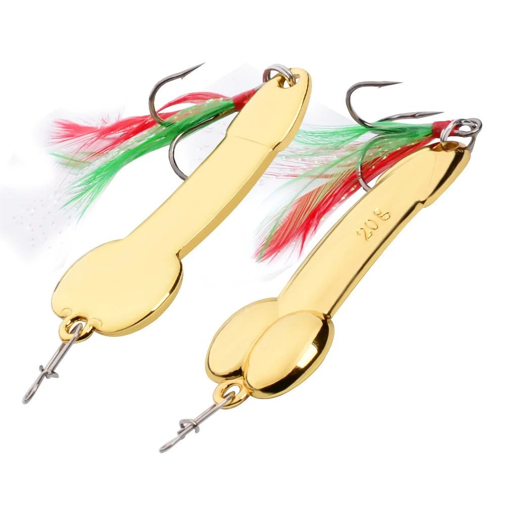 ช้อนโลหะรูปร่างอวัยวะเพศชายเหย - Fishing Lure Spoon บทวิจารณ์และราคา