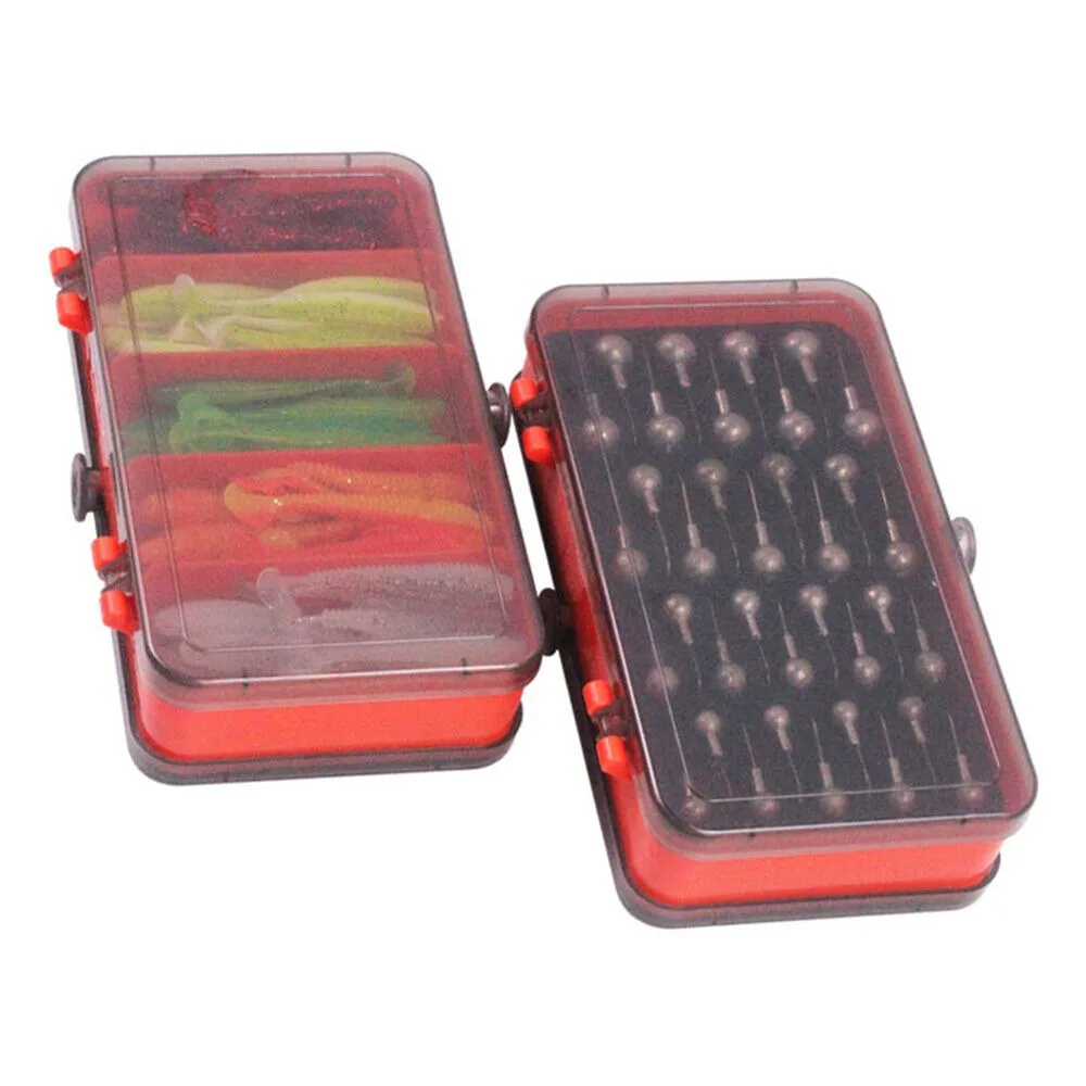 กล่องใส่เหยื่อแบบพกพาสองด้าน ช - Fishing Lure Soft Plastic บทวิจารณ์และราคา