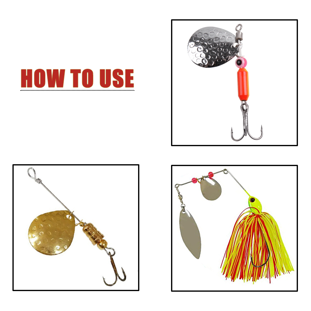 50Pcs เหยื่อล่อปลา Spinner ใบม - Fishing Lure Buzzbait บทวิจารณ์และราคา