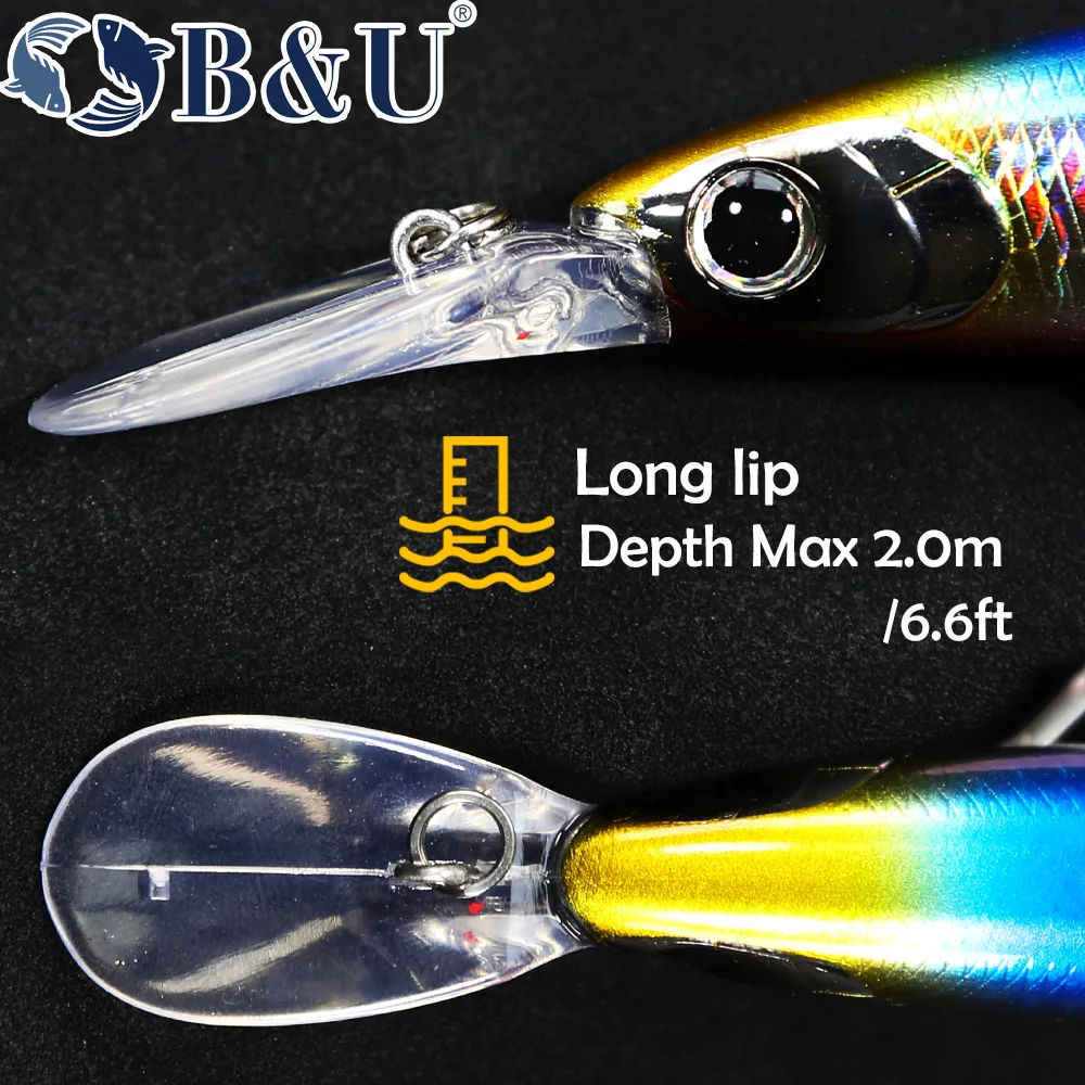 B & U 125mm Sinking Minnow เหย - Fishing Lure Crankbait บทวิจารณ์และราคา