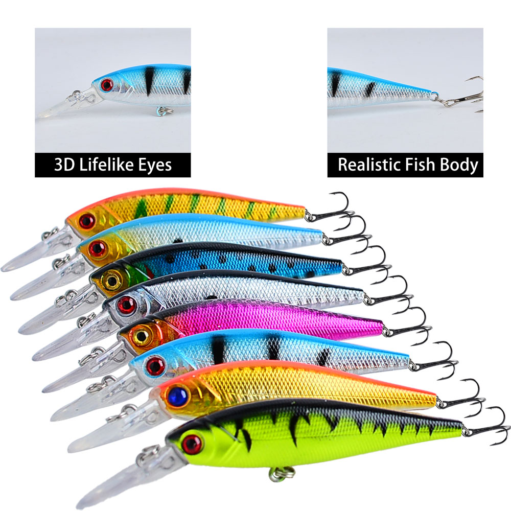 เหยื่อตกปลา 8 ชิ้น ขนาด 10 ซม. - Fishing Lure Swimbait บทวิจารณ์และราคา